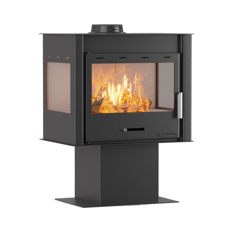 Ats 100 3Side 12kW Solid Fuel Woodstove