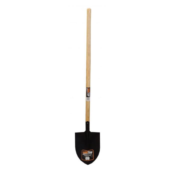 Hantop Long Wooden Handle Round Shovel