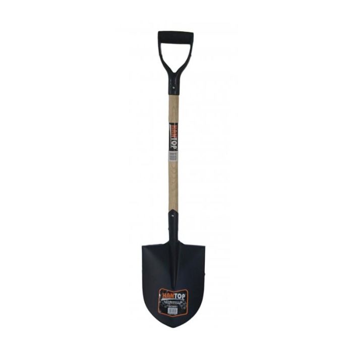 Hantop Short Plastic Handle Round Shovel