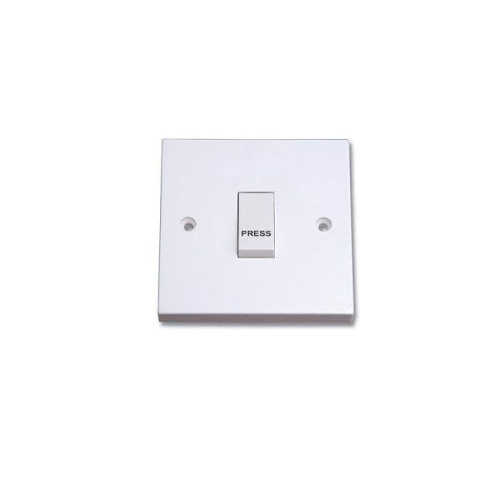 Europower 10A 1-Gang 1-Way White Press Door Bell Switch