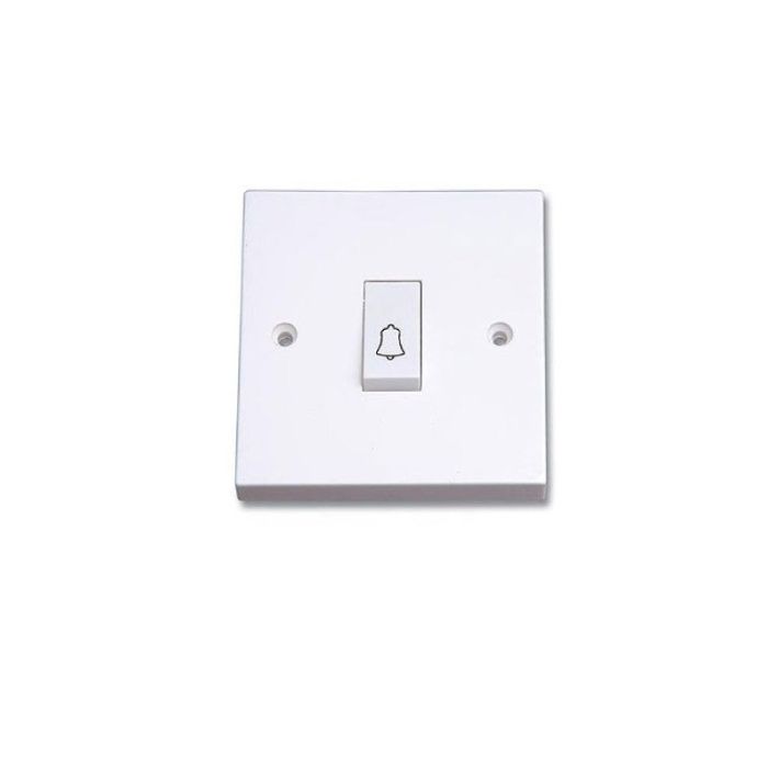 Swe 10A 1-Gang 1-Way White Retractive Door Bell Switch