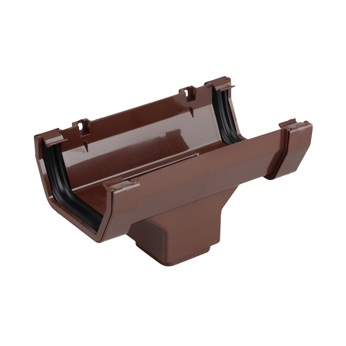 Osma 806B Square Running Outlet Brown Guttering