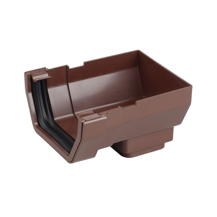 Osma 807B Stopend Outlet Brown Guttering