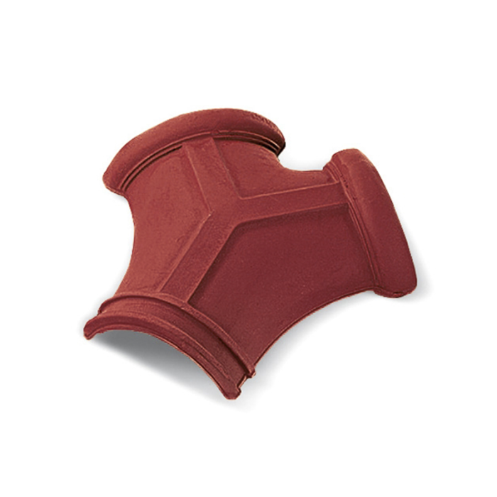 Traditional Three-Way Dark-Red Italian Roof Tile