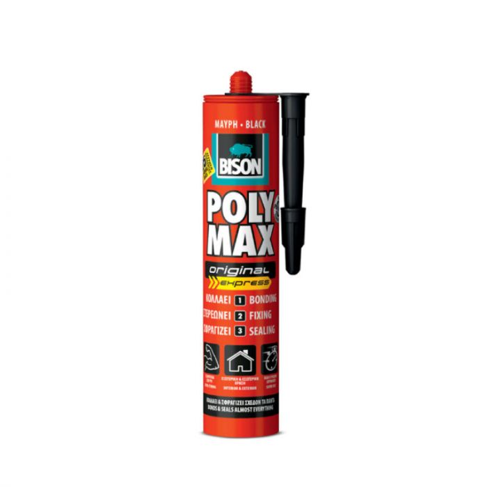 Bison Poly Max General Purpose Silicone Sealant Black 280ml