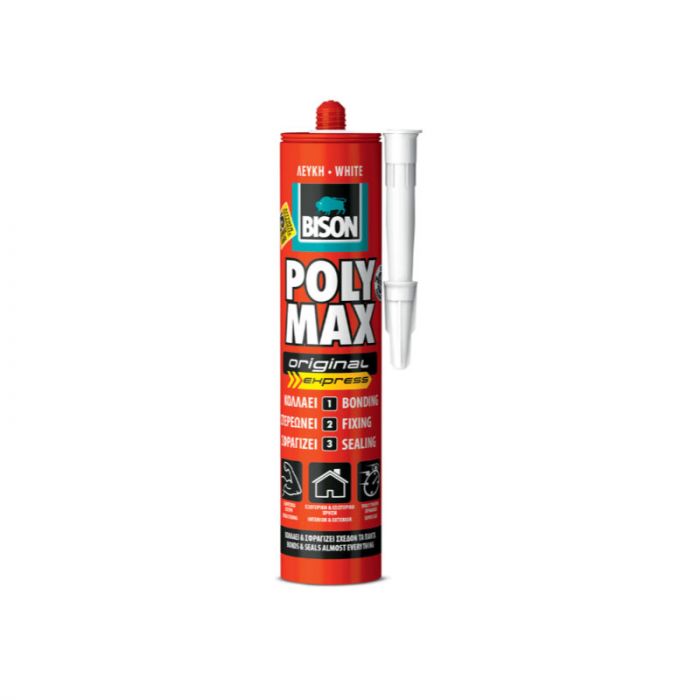 Bison Poly Max General Purpose Silicone Sealant White 425g