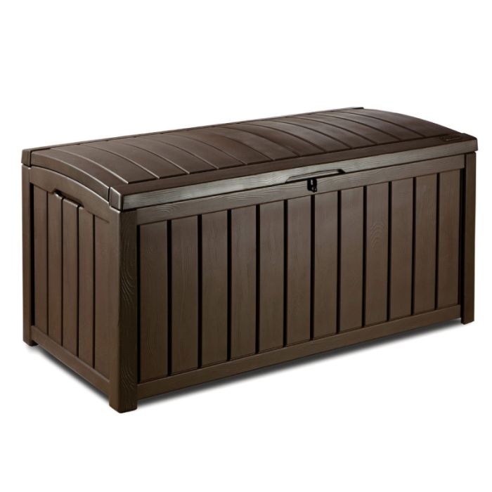 Keter Glen wood 390L Brown Plastic Storage Box