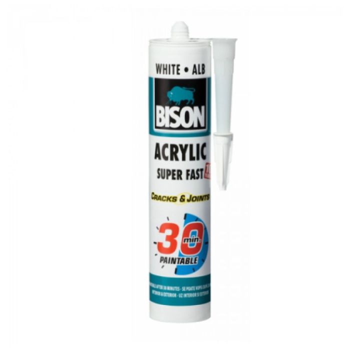 Bison Super Fast Acrylic Decorators' Caulk White 300ml