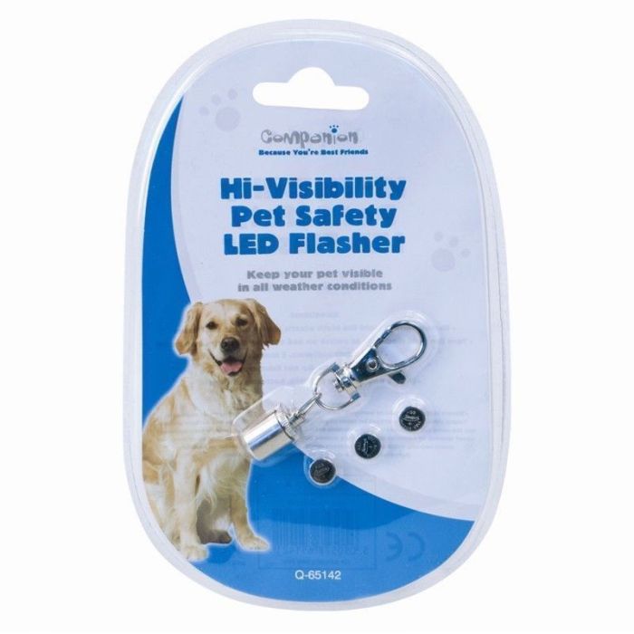 Companion Visibility Metal Silver Pet Safety LED Flasher