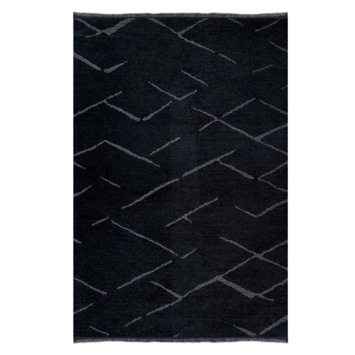 Home Black Grey W/Fringes 160x230cm Carpet