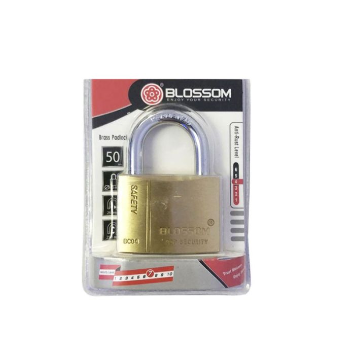 Blossom Brass Standard Padlock 50mm