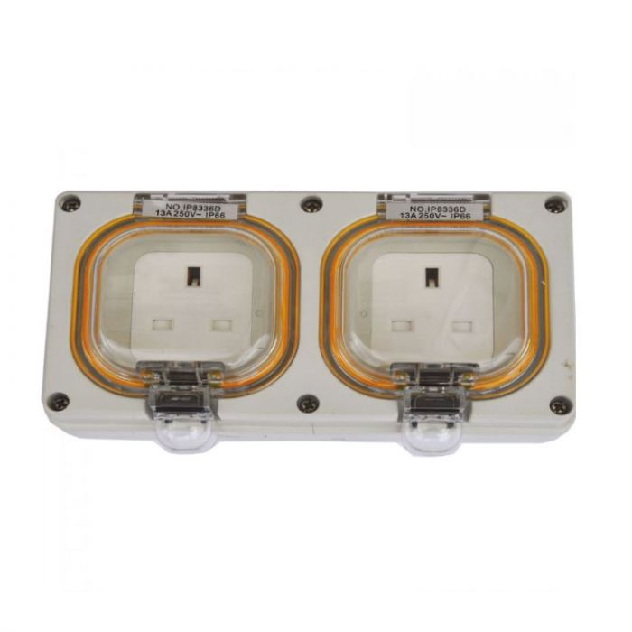 Astra IP8336D 13A 250V Double Phase Outdoor Socket