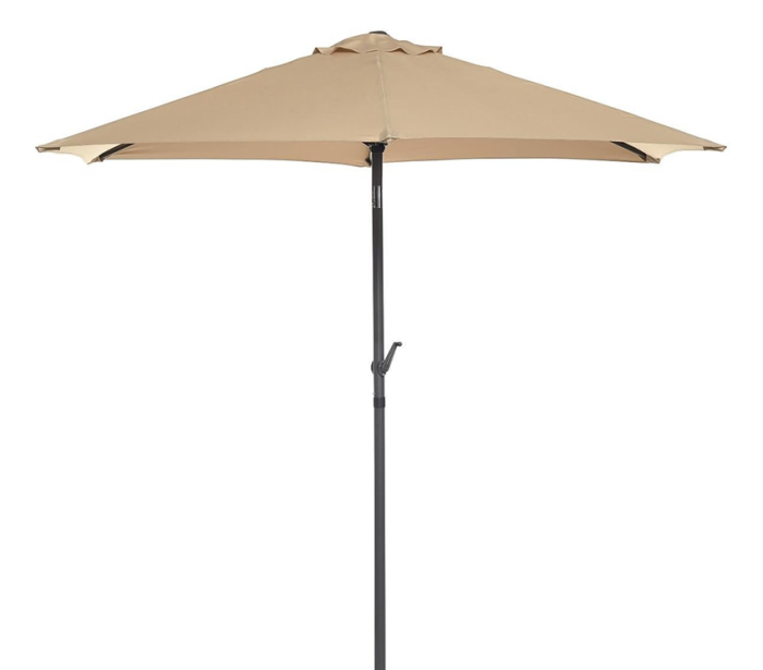 Homeman Garden Umbrella (Crank & Tilt) Steel Round Cream 3m