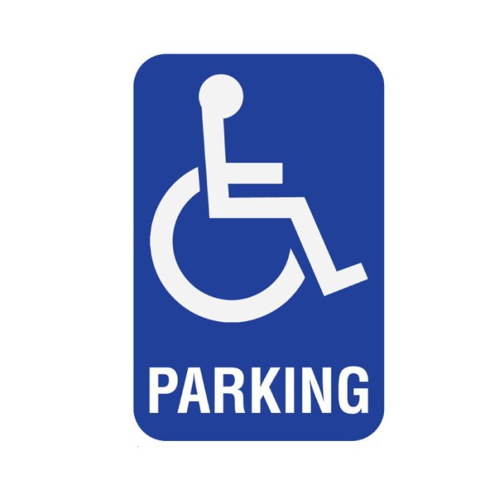 Parking Area Disabled Info Sign 200x300mm