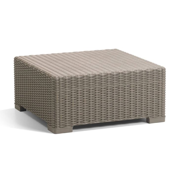 Keter California Plastic Rattan Cappuccino 69cm Square Garden Table