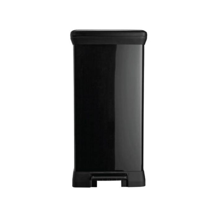 Curver Deco 50L Metallic Plastic Black Kitchen Bin