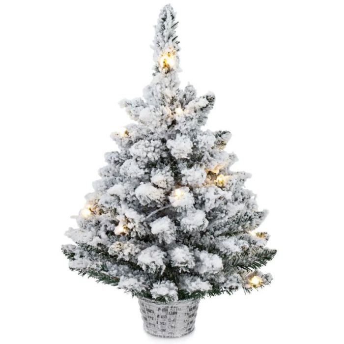 Premier Pre Lit 356116 Flocked Christmas Tree 60cm