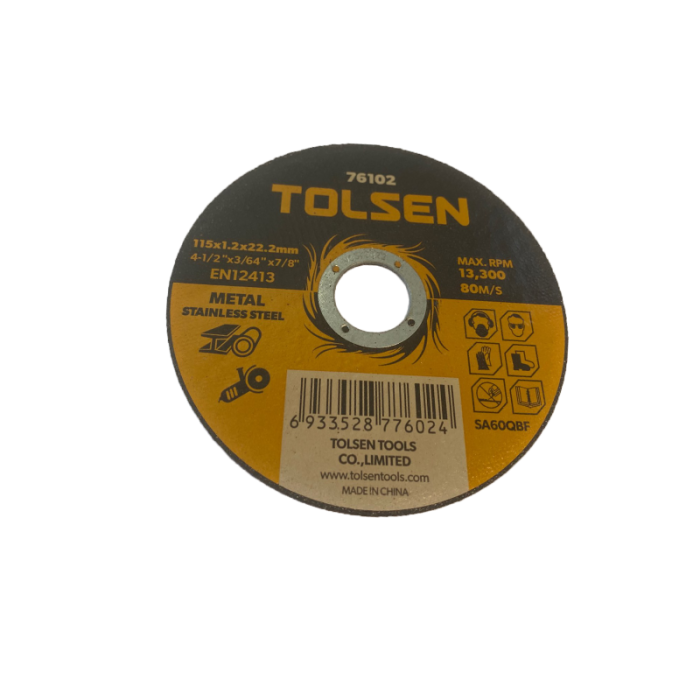 Tolsen S/S - Inox Cutting Disc 4½" 115x1.2x22.2mm