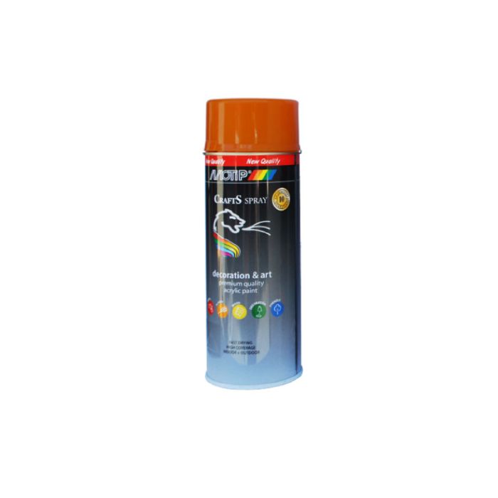 Motip Spray Paint Acrylique Crafts Gloss Orange RAL-2003 400ml