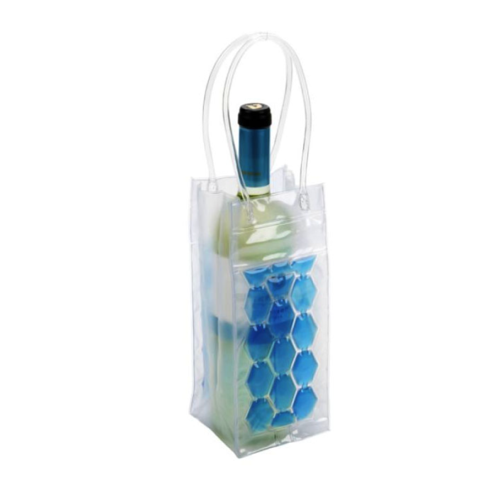 Pr 10x10x25cm PVC Bottle Cool Bag