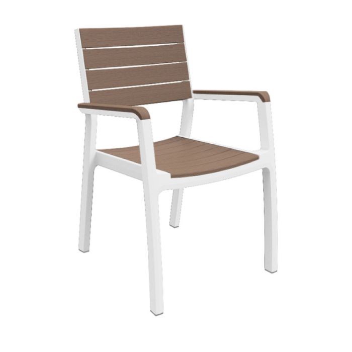 Keter Harmony White Cappuccino Plastic Garden Chair