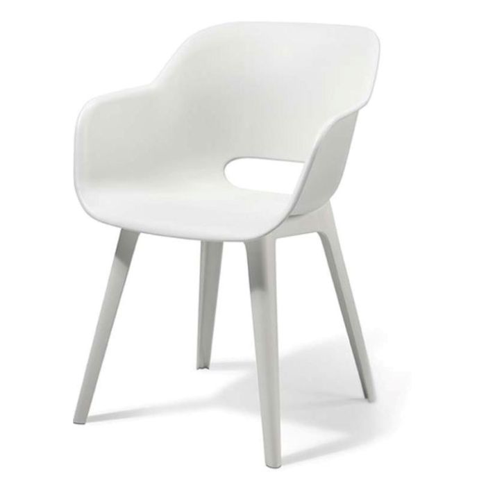 Keter Allibert Akola Cup White Plastic Garden Chair