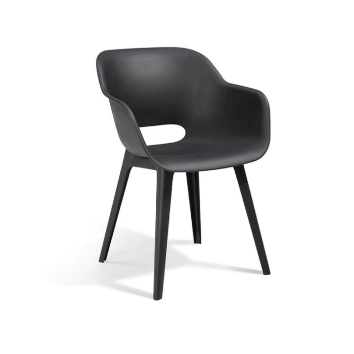 Keter Allibert Akola Cup Graphite Plastic Garden Chair