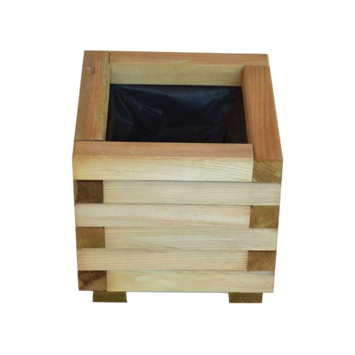 Pra 40x40x33cm Square Wooden Planter