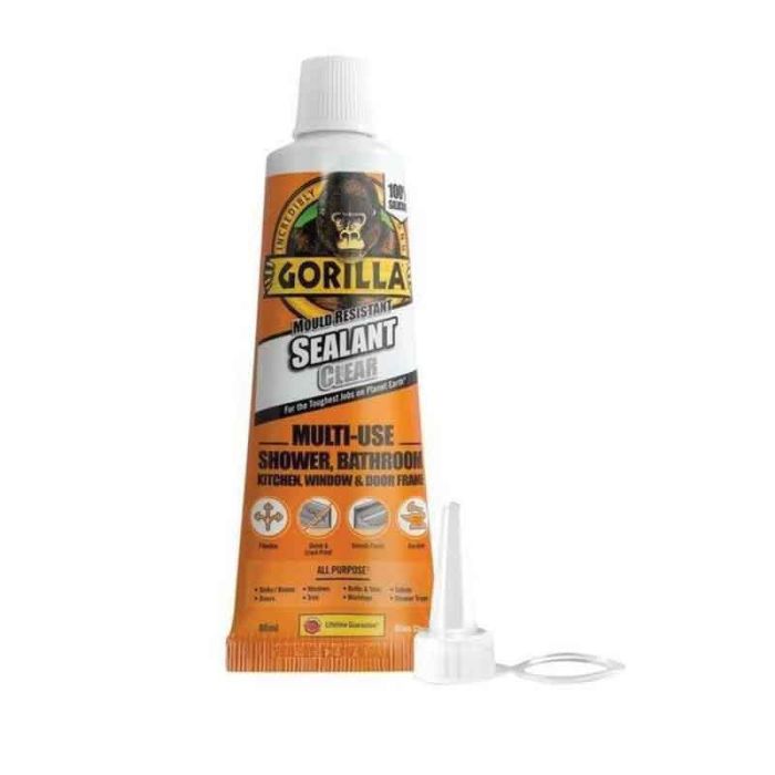 Gorilla Mould Resistant Silicone Sealant Clear 80ml