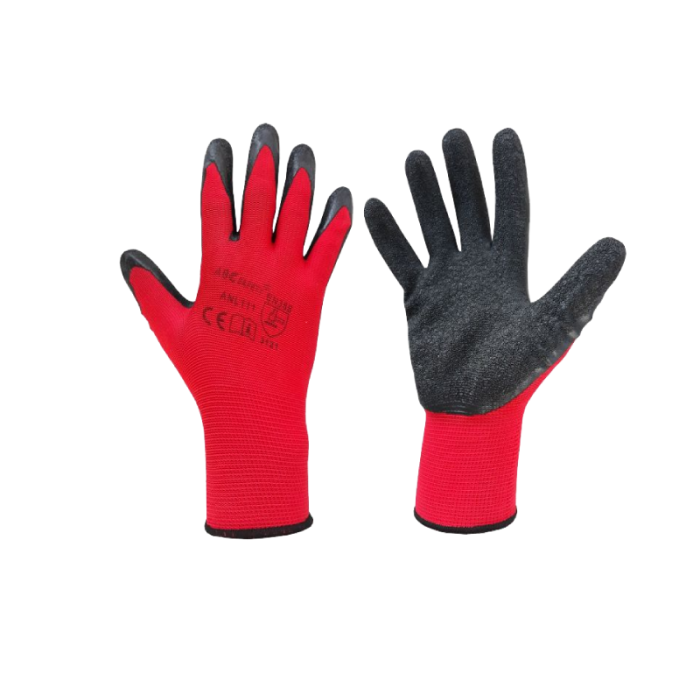 C&K Latex Red & Black Workwear Gloves XXL