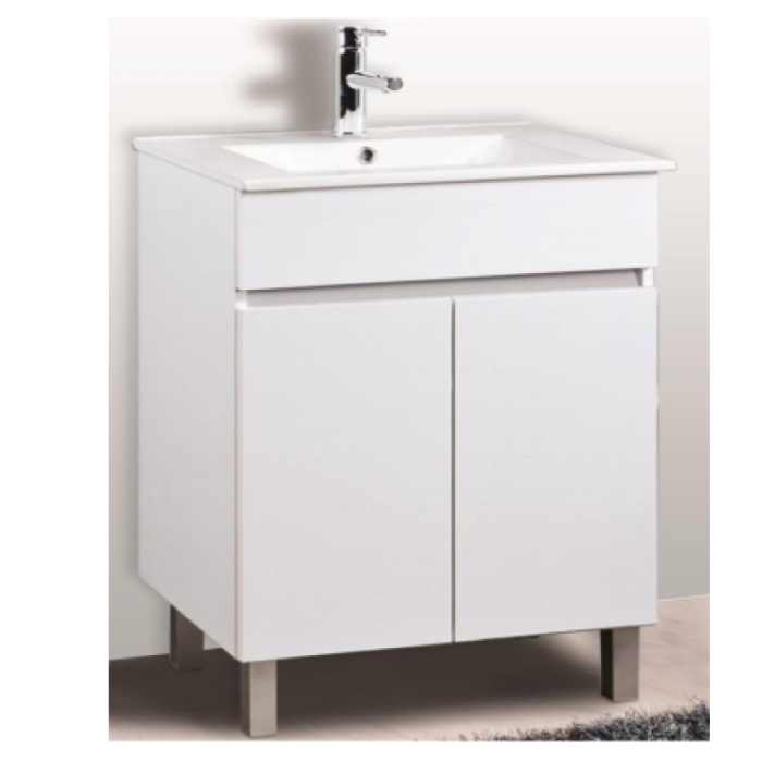 BM Luup 60cm White Basin Cabinet Set Bathroom Furniture