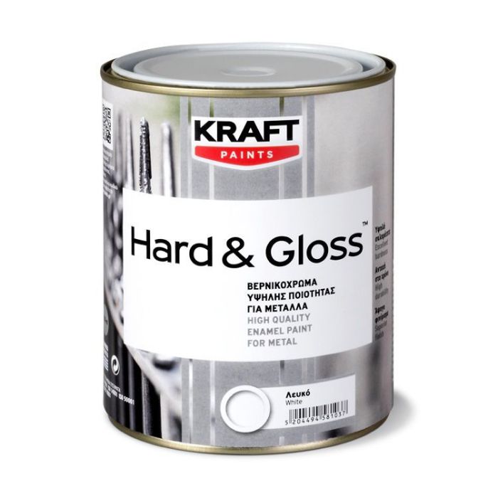 Kraft Hard & Gloss Paint White 0.75L