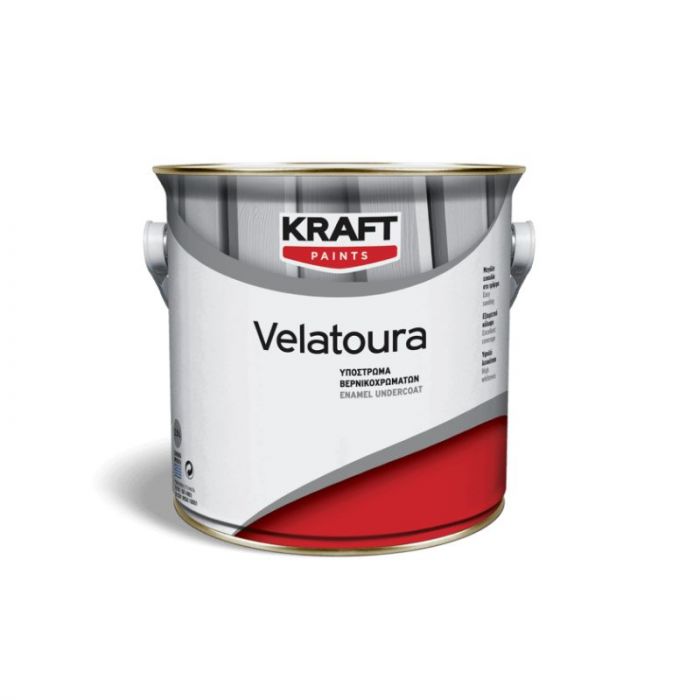 Kraft Velatoura Υπόστρωμα Βερνικοχρωμάτων Λευκό 0.75L