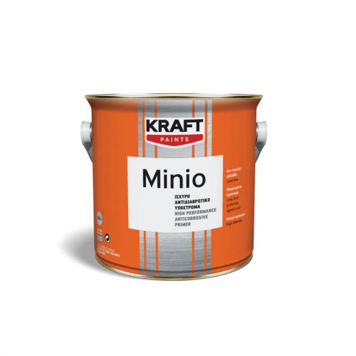 Kraft Minio Αντιδιαβρωτικό Υπόστρωμα Μεταλλικών Επιφανειών Κεραμιδί Κόκκινο 0.75L