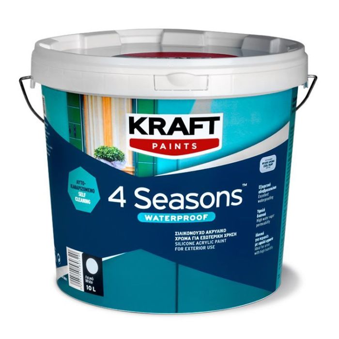 Kraft 4 Seasons Masonry Paint Waterproof White 3L