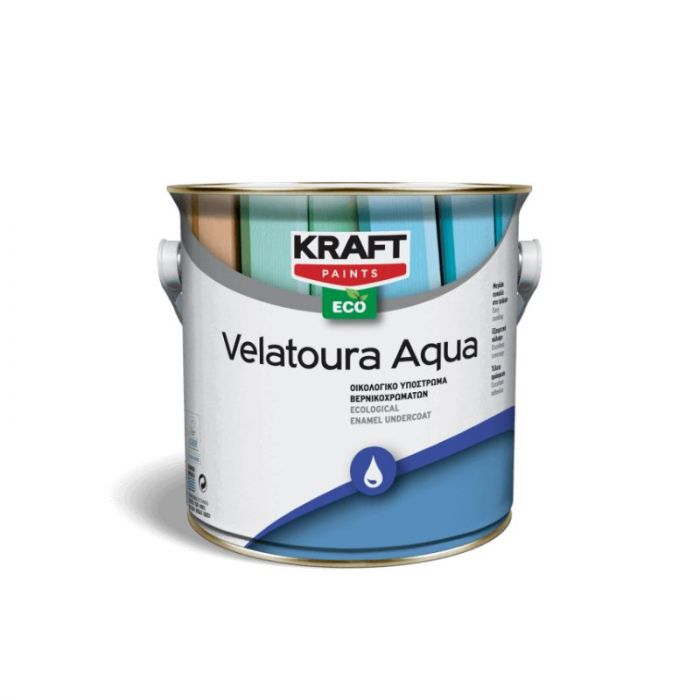 Kraft Velatoura Aqua Οικολογικό Υπόστρωμα Βερνικοχρωμάτων Λευκό 0.75L