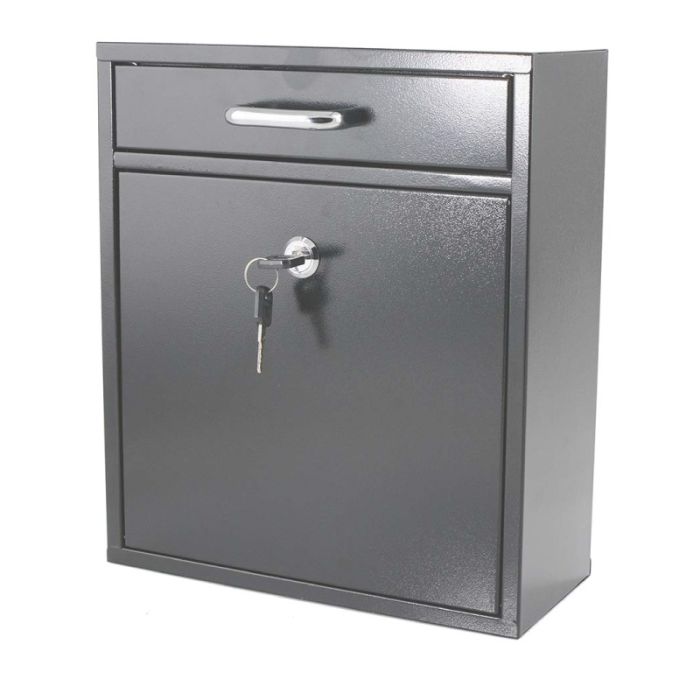 Bormann BMB1101 30.5x27x12cm Grey Mailbox / Letterbox