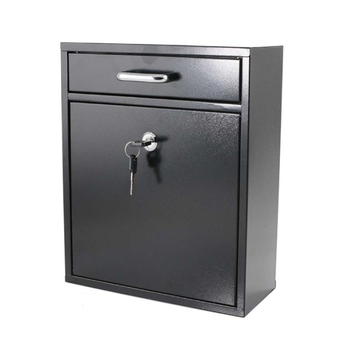 Bormann BMB1103 30.5x27x12cm Black Mailbox / Letterbox