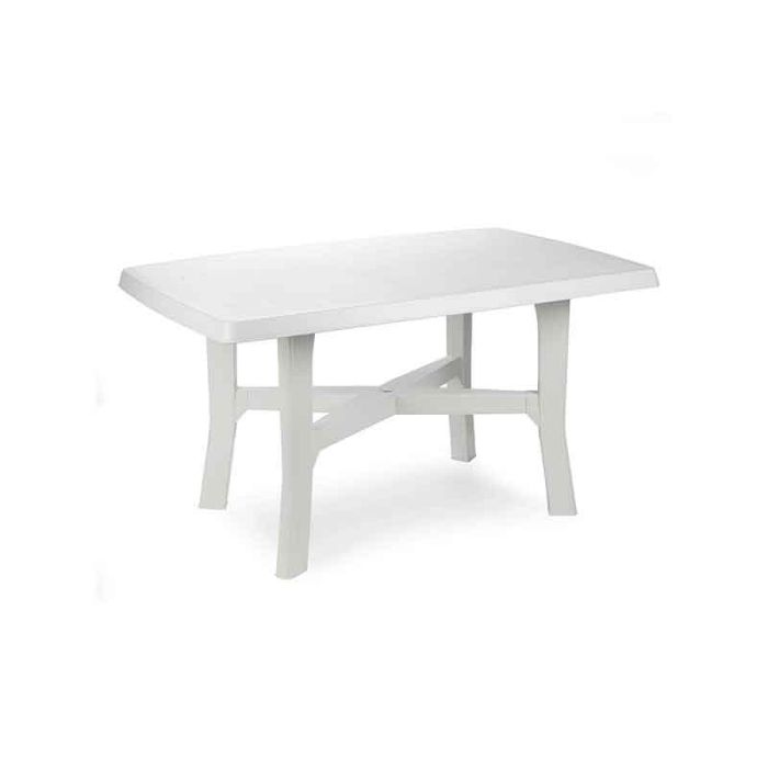 Pro Garden Rodano Plastic White 72cm Rectangular Garden Table