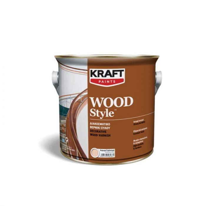 Kraft Wood Style Διαφανές Γυαλιστερό Διακοσμητικό Βερνίκι Ξύλου - 0.75L