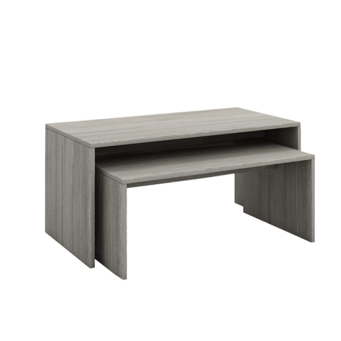 All Day 04-0385 Melamine Oak 90/80x45x45/34cm Coffee Table