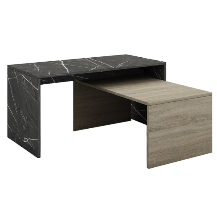 Petra 04-0460 Sonoma Stone Melamine 90/80x45x45cm 2pcs Coffee Table