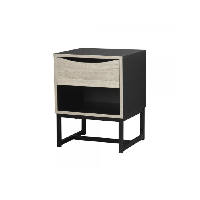 Edge Black Sonoma 39x35x50cm Nightstand