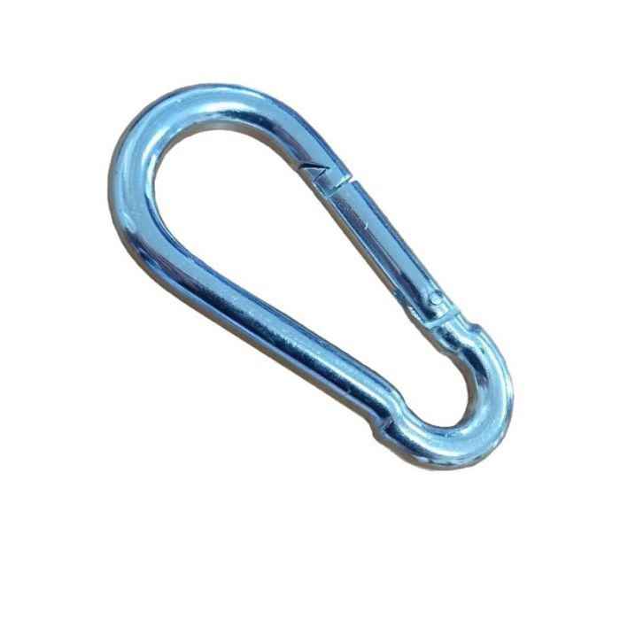 Steel Spring Snap Hook Silver 8x80mm