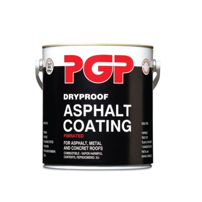 Pgp Dryproof Masonry Asphalt Coating Damp Proof Paint Black 3L