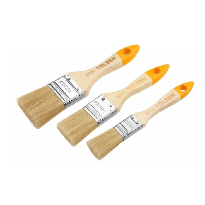 Tolsen 3pcs Wooden Paint Brush Set