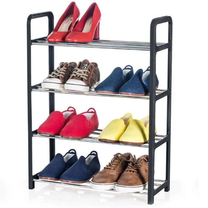 Tat ArtMoon Shoe Storage (Rack) Black Silver 50x68x20cm