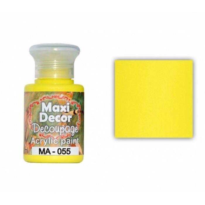 Maxi Decor 60ML Yellow Acrylic Paint