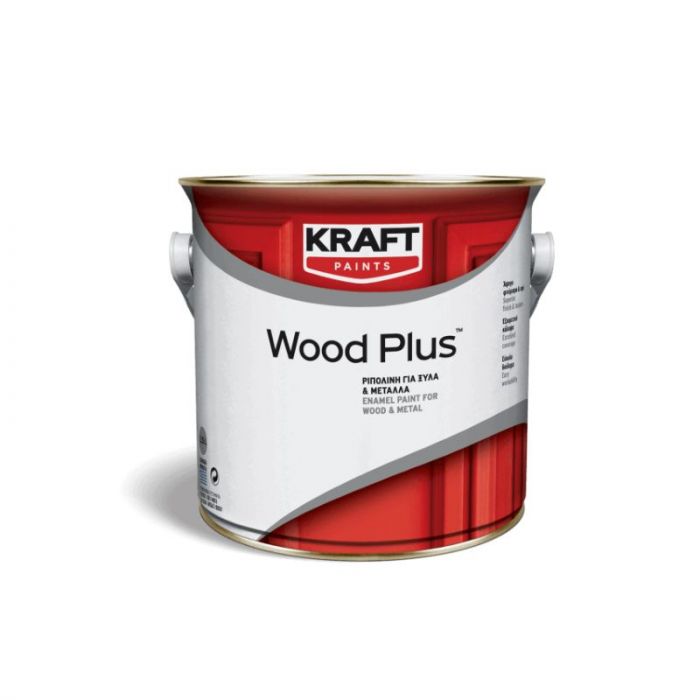 Kraft Wood Plus Ριπολίνη Γυαλιστερό Λευκό 2.5L