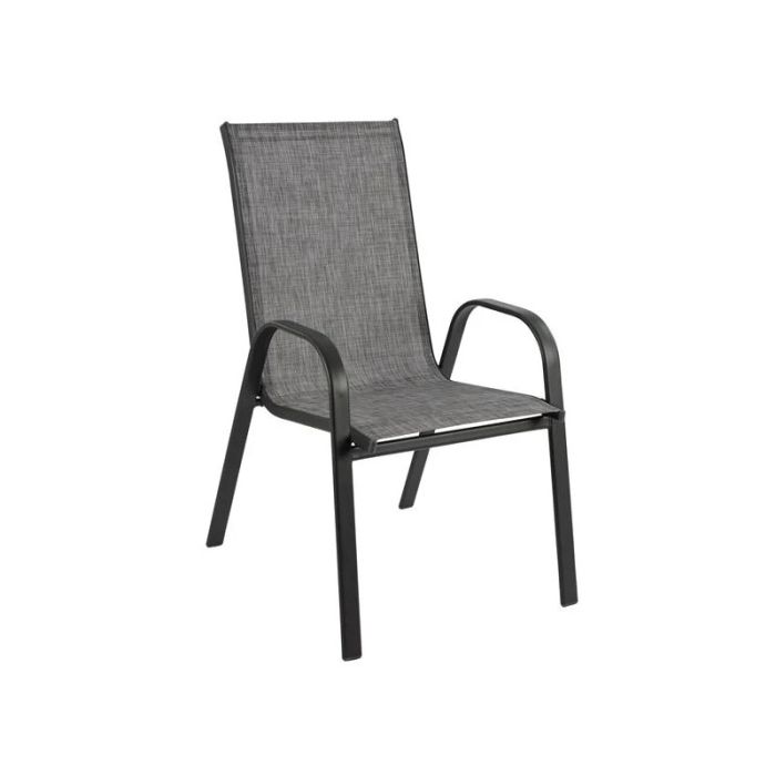 Hm Leon Grey Textline Metallic Garden Chair